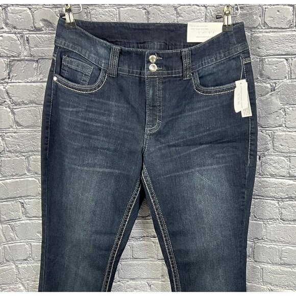 Christopher & Banks Modern Fit Tapered Leg Jeans 12 Short Dark Wash - Picture 8 of 8